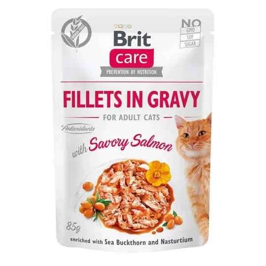 Kampanj Brit Care Cat Adult Lax i Sås 85 g