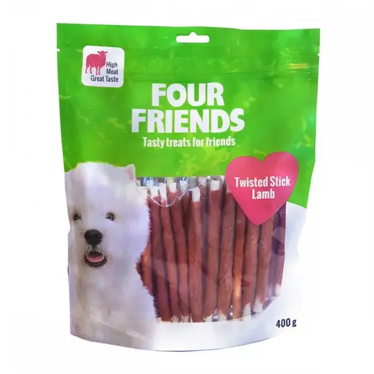 FourFriends Dog Twisted Stick Lamb 12,5 cm (40 pack) Snabb leverans