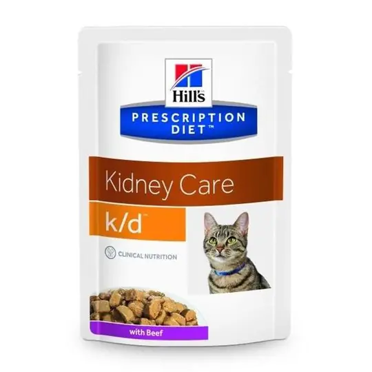 Lågt pris Hill's Prescription Diet Feline k/d Kidney Care Beef 12x85 g