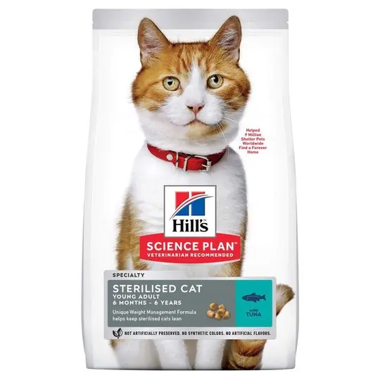 Outlet Hill's Science Plan Cat Young Adult Sterilised Tuna (1,5 kg)