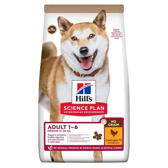 Hill's Science Plan Dog Adult No Grain med Kyckling (2,5 kg) Trygg betalning