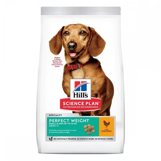 Endast idag Hill's Science Plan Dog Adult Perfect Weight Small & Mini Chicken (6 kg)