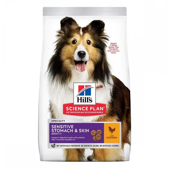 Hill's Science Plan Dog Adult Sensitive Stomach & Skin Medium Chicken (2,5 kg) Billigare
