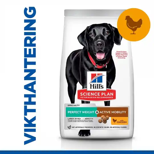 prisnedsättning Hill's Science Plan Dog Perfect Weight & Active Mobility Adult Large with Chicken 12 kg