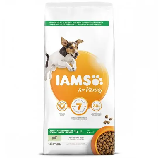 Iams for Vitality Dog Adult Small & Medium Breed Lamb 12 kg Endast idag