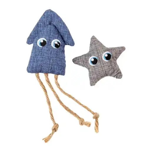 Kundfavorit Little&Bigger Recycled PET Sjöstjärna & Bläckfisk 2-pack