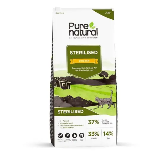 Erbjudande Purenatural Cat Sterilised Adult Chicken (2 kg)
