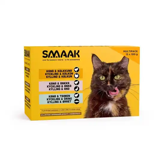 Smaak Cat Adult Multipack 12 x 100 g prisnedsättning