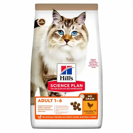 Endast idag Adult Cat No Grain torrfoder med kyckling - 1,5 kg