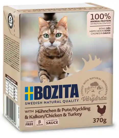 Lågt pris Bitar i sås Kyckling & Kalkon för katt - 16 st x 370 g