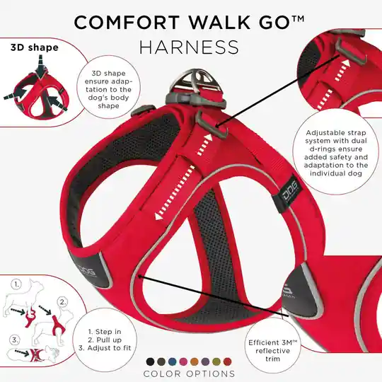Comfort Walk Go Harness - XXS / Classic Red Expressleverans