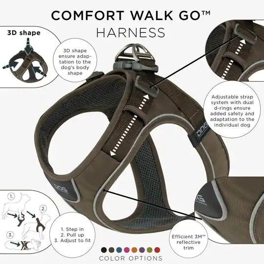 Rabatt Comfort Walk Go Harness - XXS / Mocca