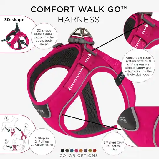 Erbjudandepris Comfort Walk Go Harness - XXS / Wild Rose