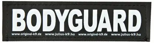 Utförsäljning Kardborremärke till Julius K-9 Powersele - S / BODYGUARD