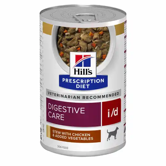 Prescription Diet i/d Digestive Care Stew med Kyckling & Tillsatta Grönsaker - 12 st x 354 g Nyhet