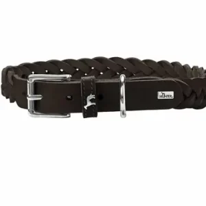 Handla nu Solid Education Special Oxläderhalsband - 45 Mörkbrun