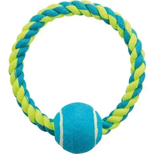 Populär Trixie Flossring med boll Ø6,4+18cm