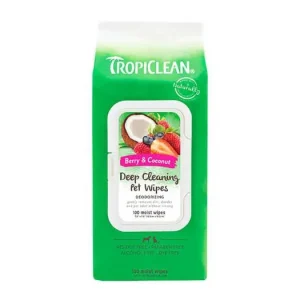 Expressleverans Tropiclean Deep Cleaning Wipes 100st