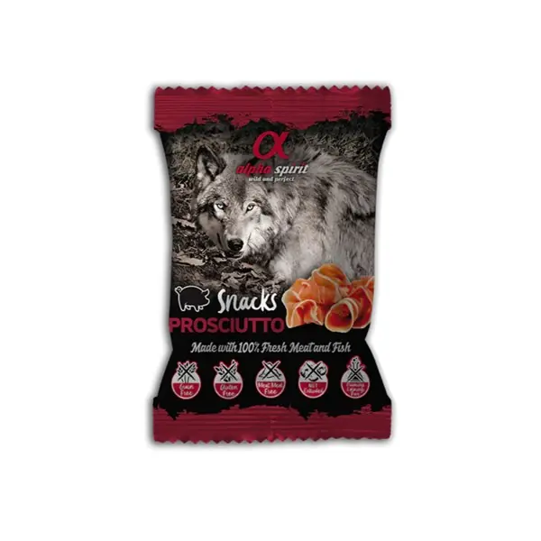 Alpha Spirit Dog Snacks Prosciutto 50g I lager