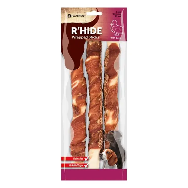 Trygg betalning R´hide tuggpinne anka 25cm tjock 3st