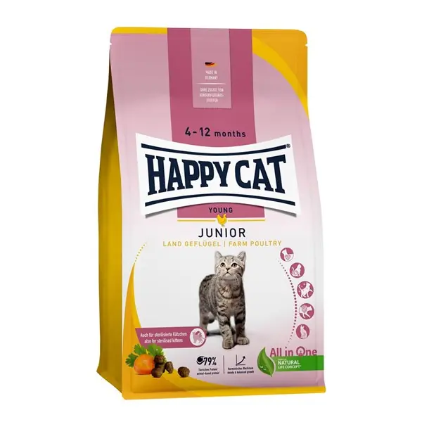 Kampanj Happy Cat Junior fågel 10kg