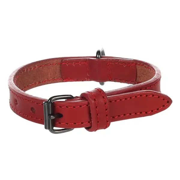 Bästa pris Halsband XL 47-57cm 30mm Denver läder röd