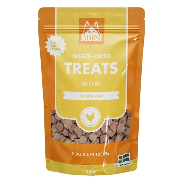 Rabatter MUSH frystorkad Kyckling 55g