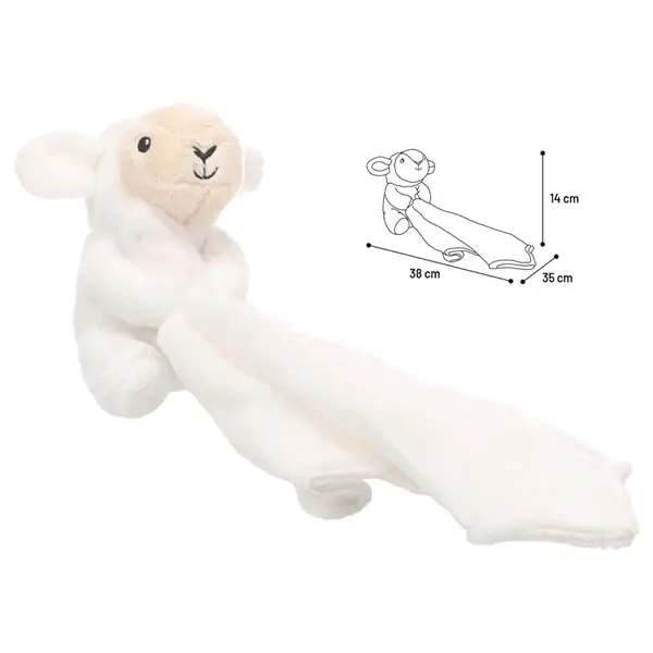 Snuttefilt Zapu lamm vit 38cm Endast denna vecka
