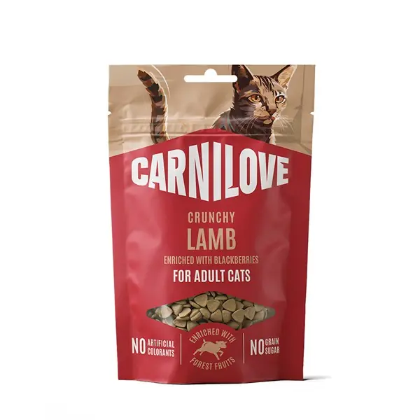 Nyhet Carnilove Cat Crunchy Snack Lamb enriched with Blackberries 50 g