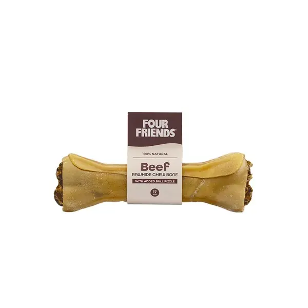 FF Beef rawhide chew bone with bull pizzle 17 cm Expressleverans