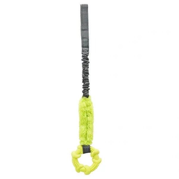 Trixie Bungee Tugger limegrön gummiring med expander - hundleksak Rabatter