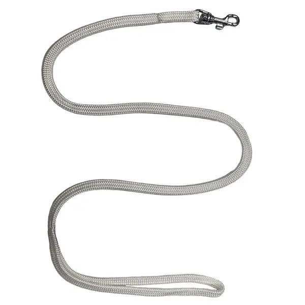 Kampanjpris Show Tech Utställningskoppel vit nylon med silverfärgad hake (7 mm)