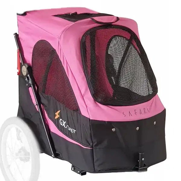 Extra överdrag till hundvagn Safari medium - Rosa/svart Beställ nu