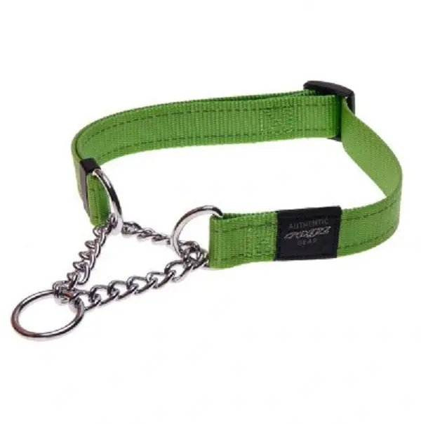 Rogz Utility ställbart halvstryp med reflextråd - Lime M - 32-44 cm Kundfavorit