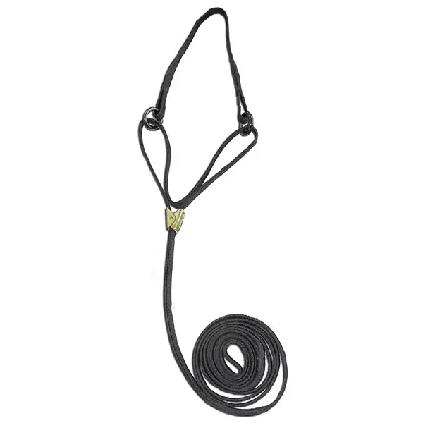 Utförsäljning Resco utställningskoppel Martingale halvstryp - Svart 20 cm (8")